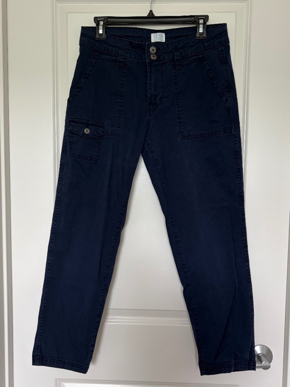 Time & Tru Women's 6 Blue Utility Pants - Like New!